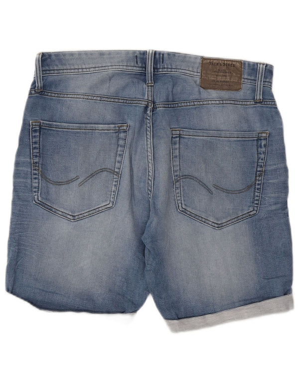 Pantaloncini di jeans vestibilità regolare da uomo Jack & Jones medi W32 cotone blu