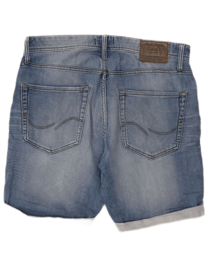 Pantaloncini di jeans vestibilità regolare da uomo Jack & Jones medi W32 cotone blu