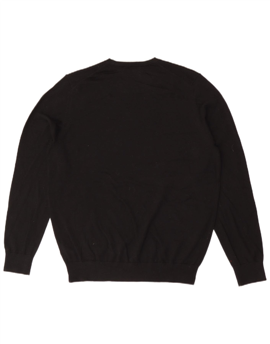 Maglione girocollo da uomo autografo, grande lana merino nera