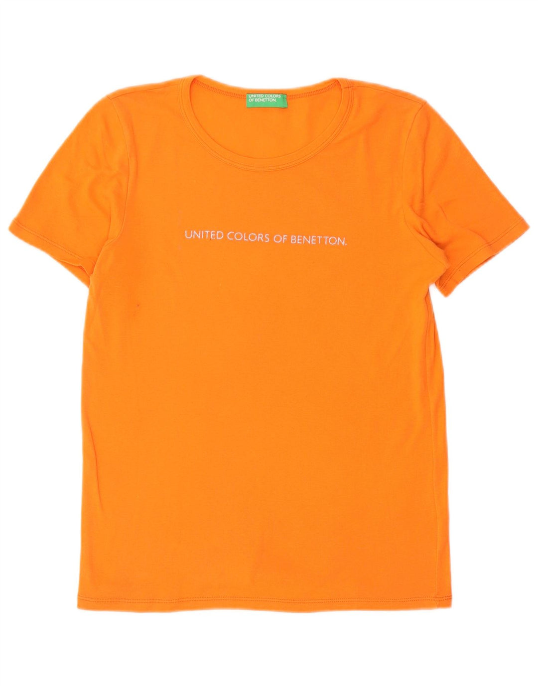T-shirt grafica da donna Benetton Top UK 14 arancione medio