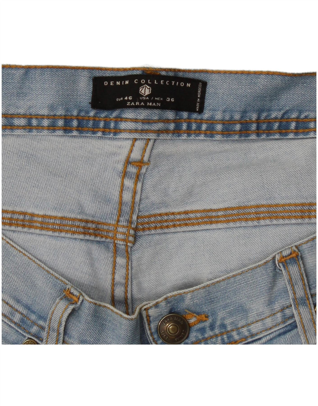 Jeans slim da uomo Zara EU 46 XL W36 L32 Blu