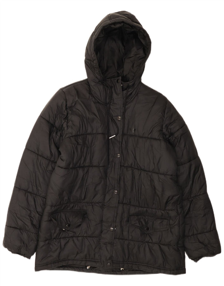 Giacca imbottita con cappuccio da donna Adidas EU 40 medio nero poliestere