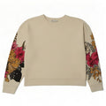 Felpa oversize con grafica da donna Zara UK 14 Medium White Floral