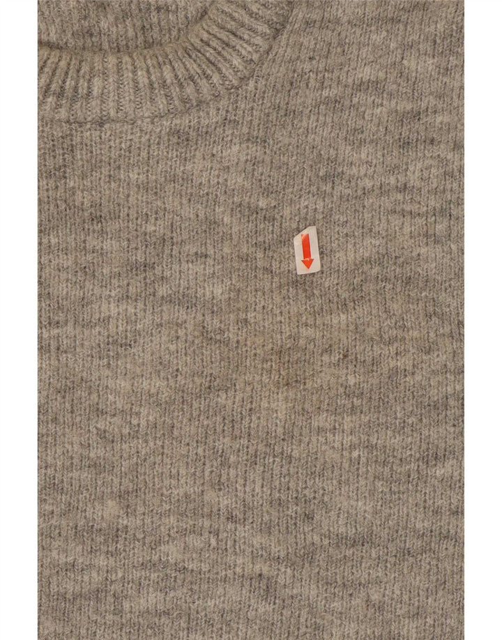 Maglione girocollo da uomo Zara in acrilico chiazzato grigio medio
