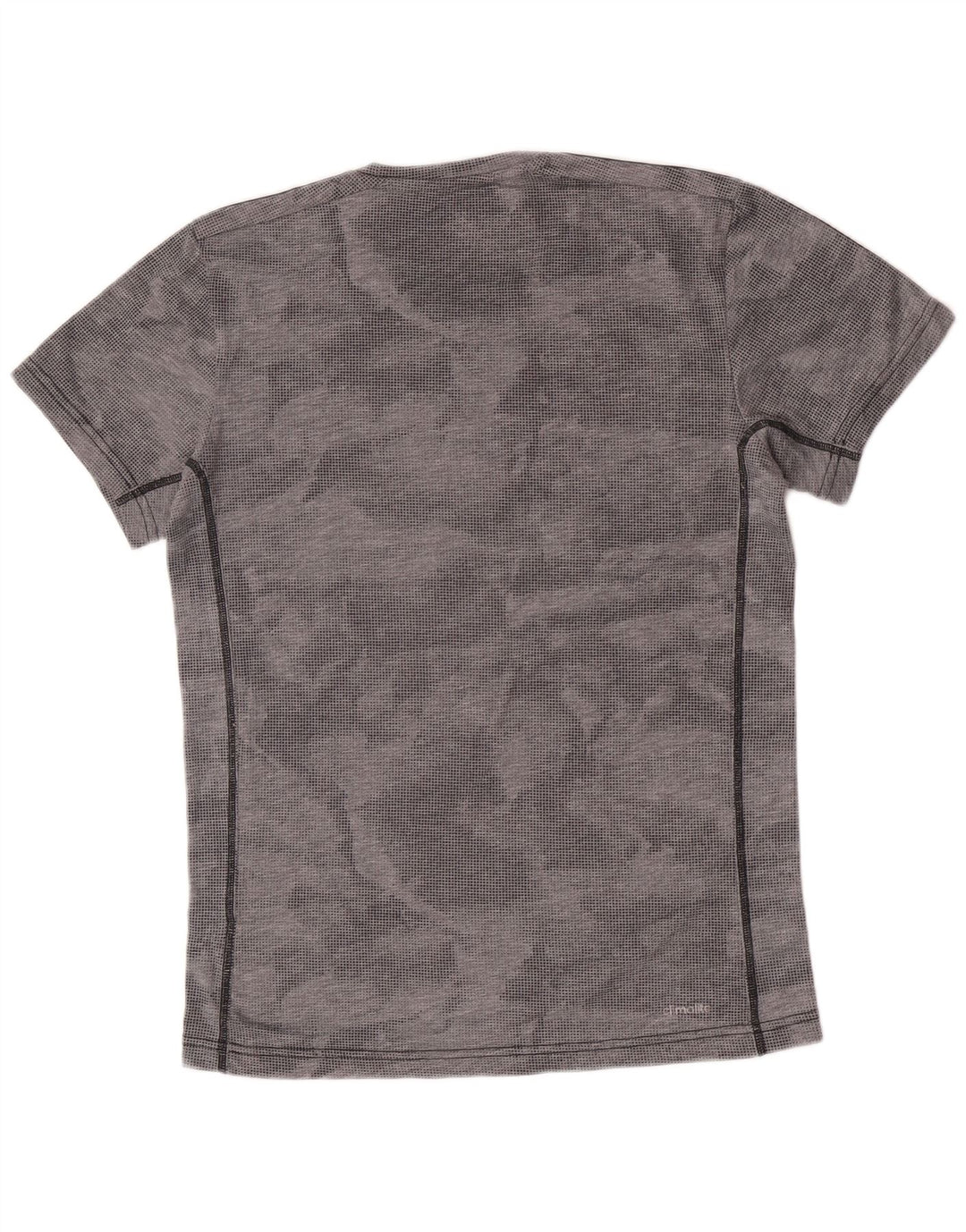 T-shirt Adidas Climalite da uomo Top piccola in poliestere mimetico grigio