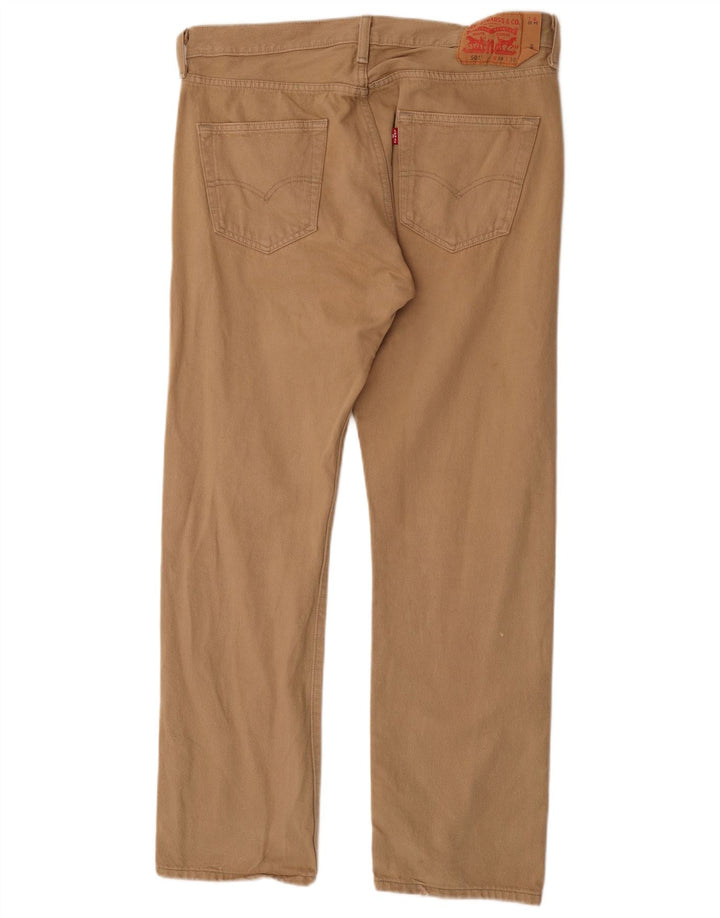 Levi's Uomo 501 Jeans dritti elasticizzati W34 L30 Cotone Marrone