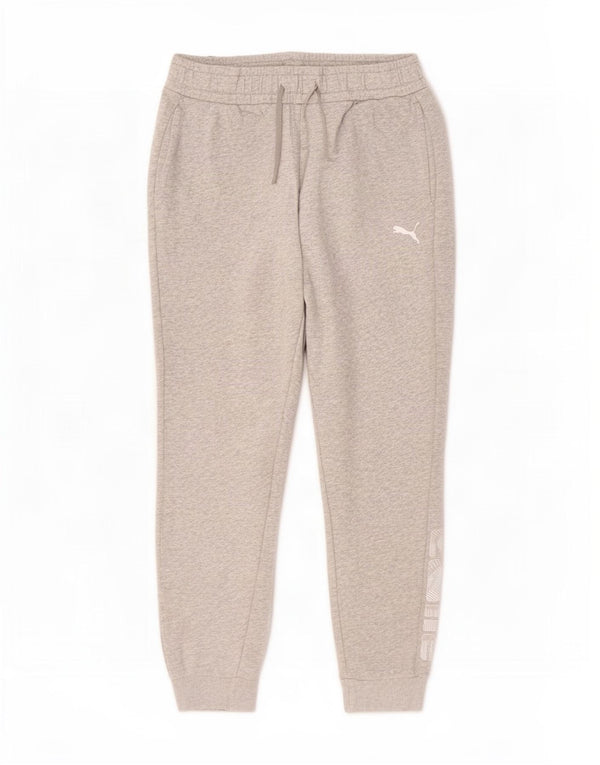 Pantaloni da tuta con grafica da donna Puma Joggers UK 14 Cotone grigio medio