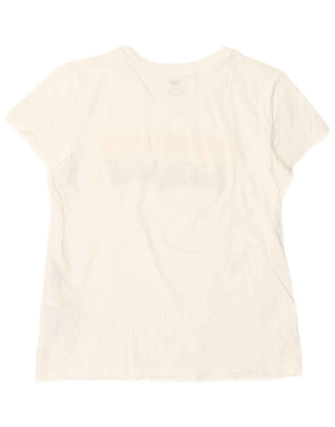 T-shirt grafica da donna Levi's Top UK 14 cotone bianco medio