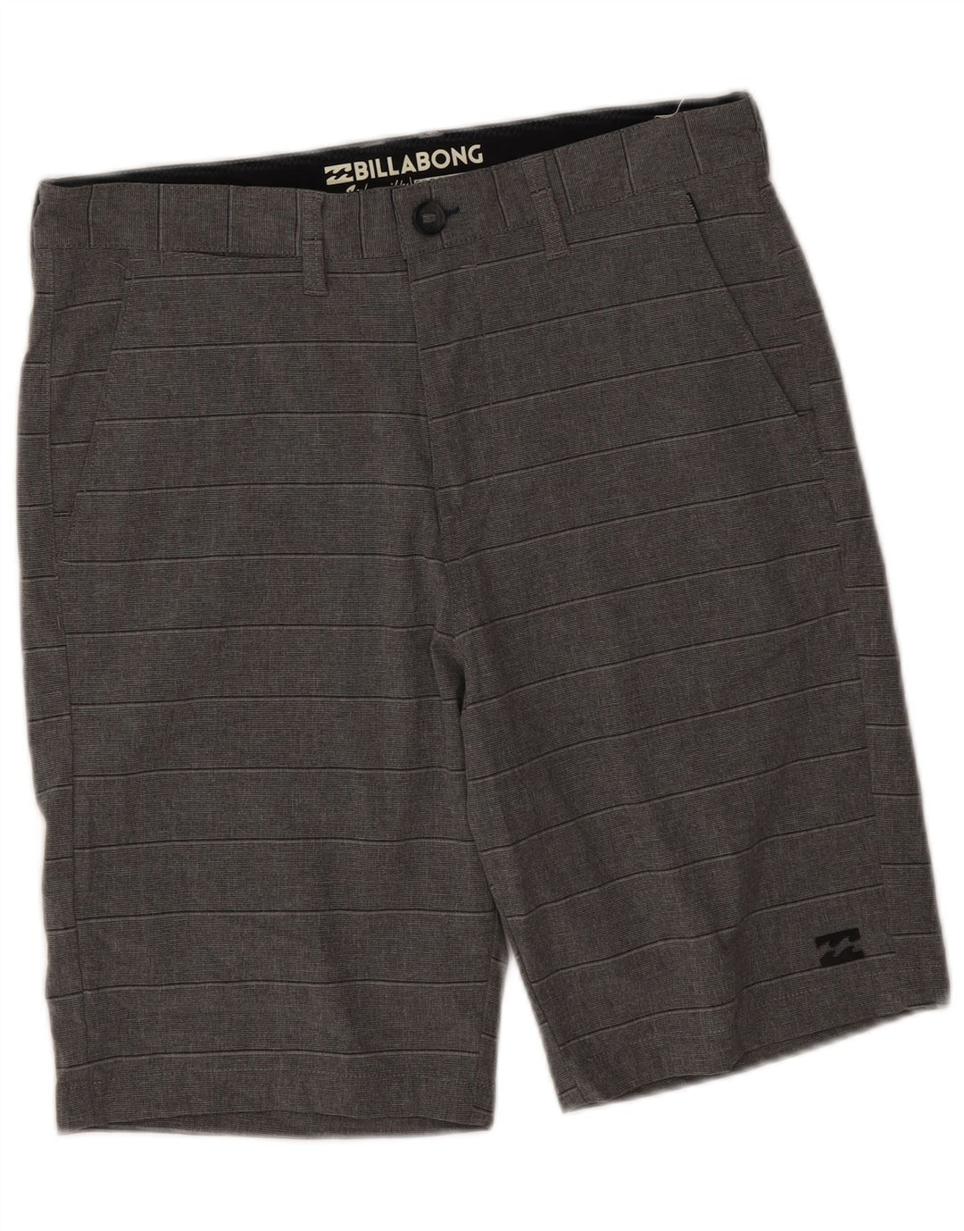 Pantaloncini chino da uomo Billabong W31 poliestere a righe grigio medio