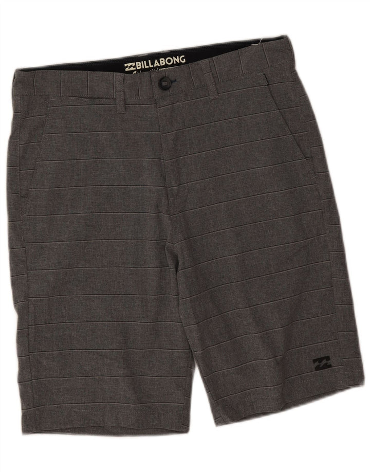 Pantaloncini chino da uomo Billabong W31 poliestere a righe grigio medio