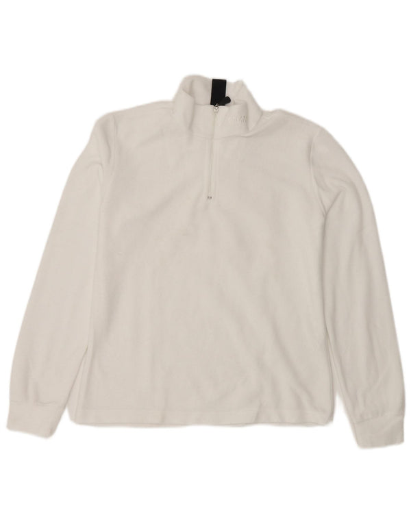 Maglione in pile da donna Colmar con zip e collo UK 10 piccolo poliestere bianco
