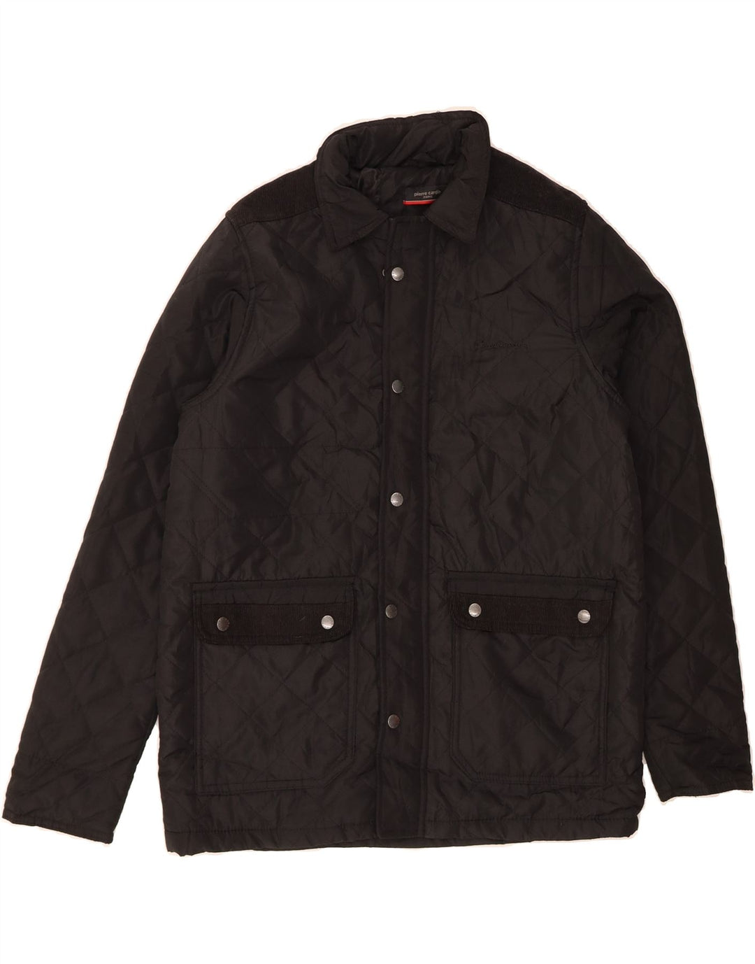 PIERRE CARDIN Mens Quilted Jacket UK 38 Medium Black Polyester Vintage Pierre Cardin and Second-Hand Pierre Cardin from Messina Hembry 