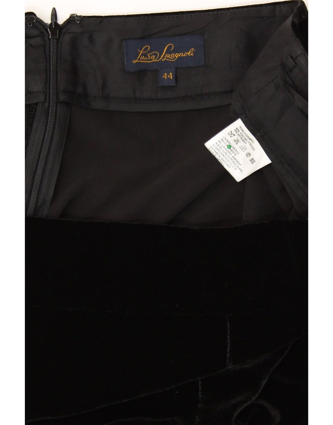 LUISA SPAGNOLI Pantaloni casual in velluto da donna IT 44 Medio W34 L31 Nero