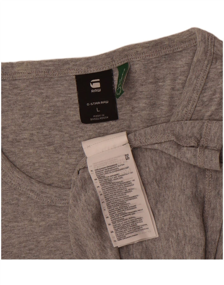 T-shirt da uomo G-Star Top grande in cotone chiazzato grigio