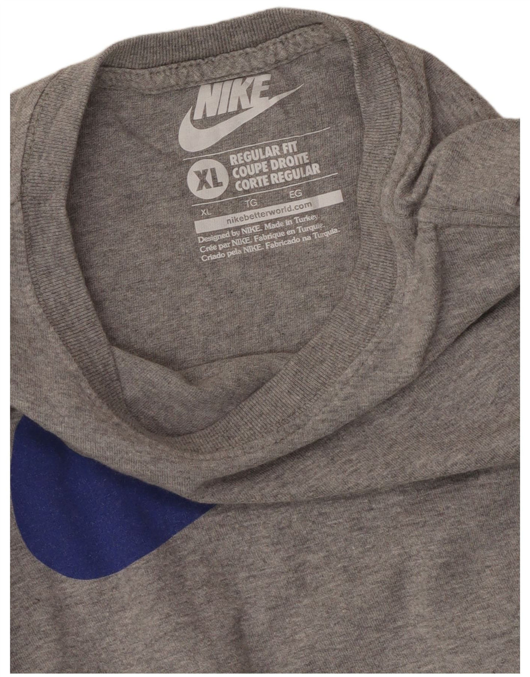 T-shirt grafica da donna con vestibilità regolare NIKE UK 18 XL Grigia