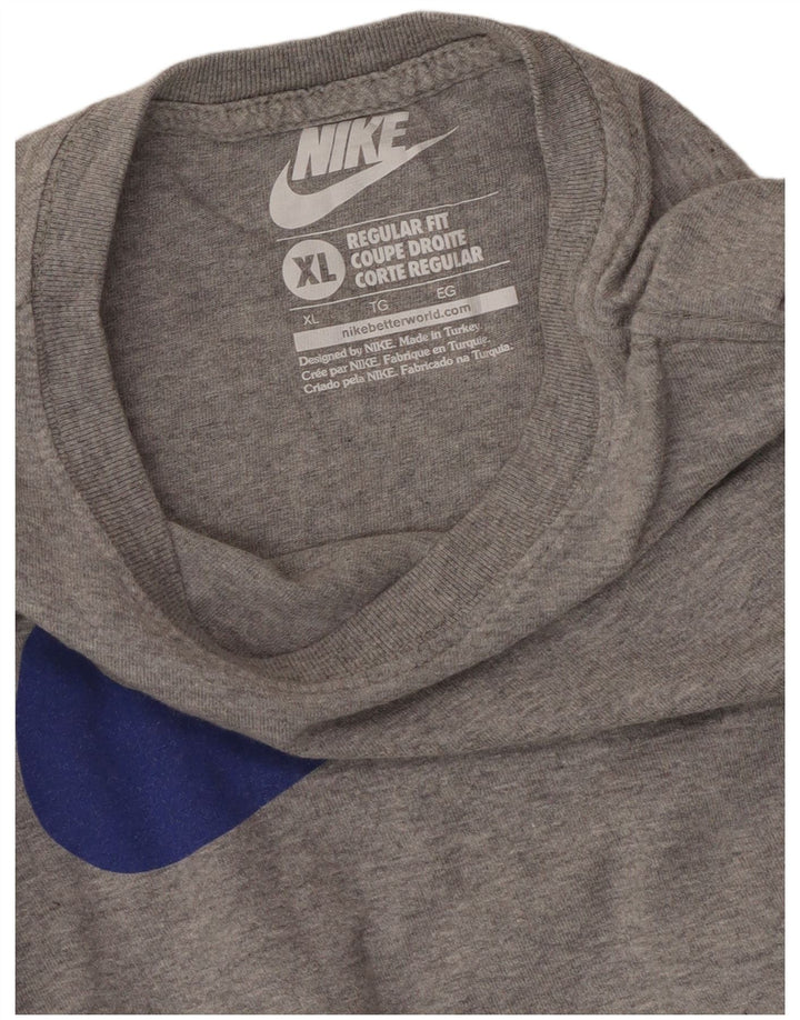 T-shirt grafica da donna con vestibilità regolare NIKE UK 18 XL Grigia