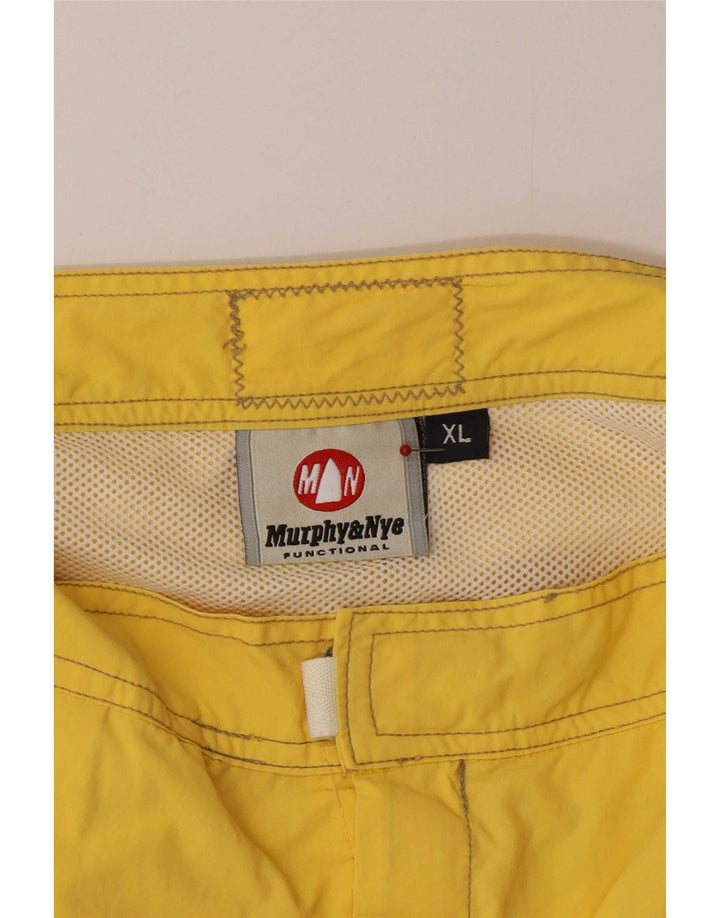 Pantaloncini da bagno da uomo Murphy & Nye XL giallo in poliammide
