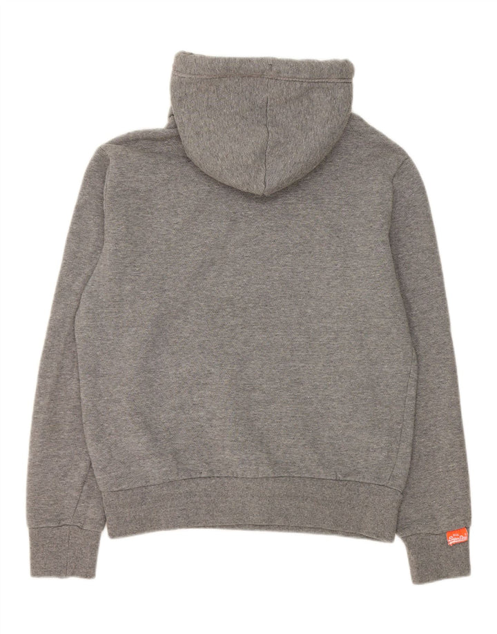 Maglione con cappuccio da uomo Superdry in cotone grigio medio