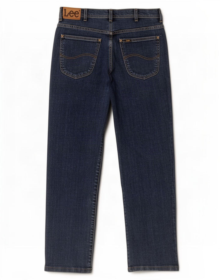 Jeans dritti da uomo Lee Brooklyn W34 L30 cotone blu navy