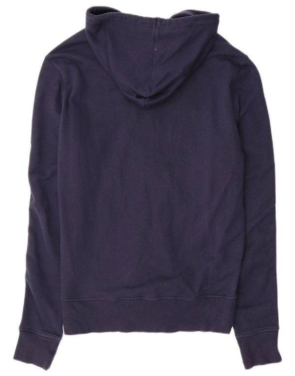 Maglione con cappuccio e zip grafica da uomo Tommy Hilfiger in cotone blu navy medio