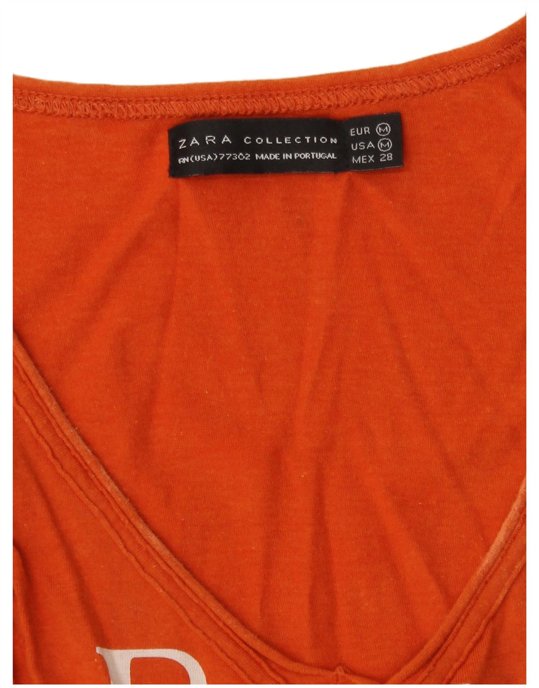 Canotta grafica da donna Zara UK 12 arancione medio floreale