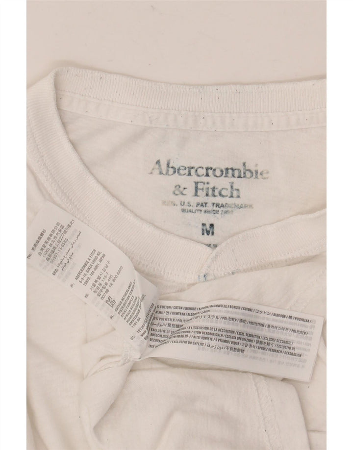 T-shirt da uomo ABERCROMBIE & FITCH in cotone bianco medio