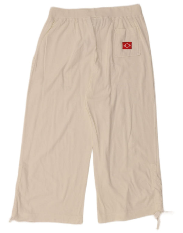 Pantaloni da tuta DIADORA Capri a gamba larga da donna UK 12 Medium Bianco