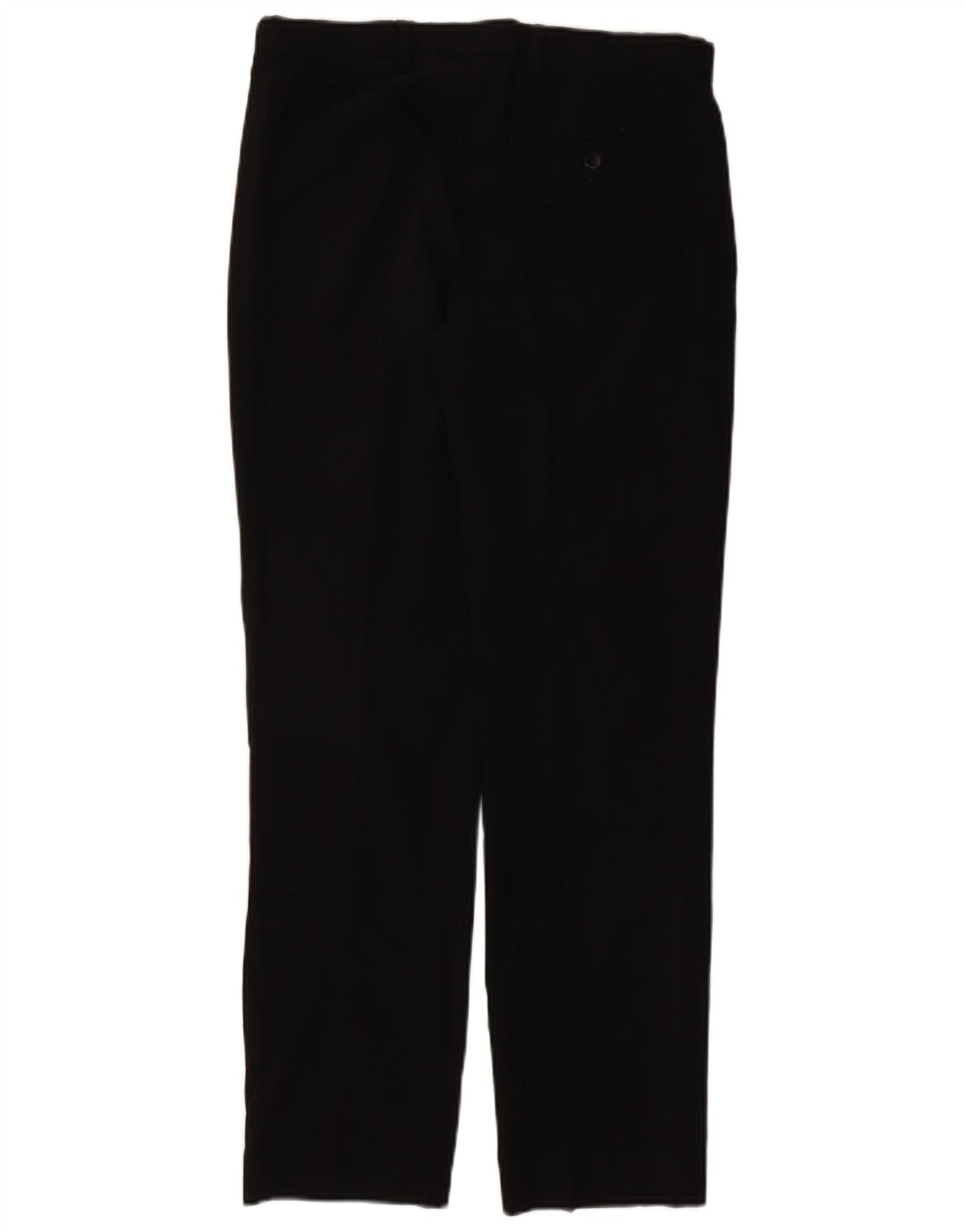 Pantaloni da abito vestibilità regolare da uomo Marks & Spencer W32 L31 poliestere nero