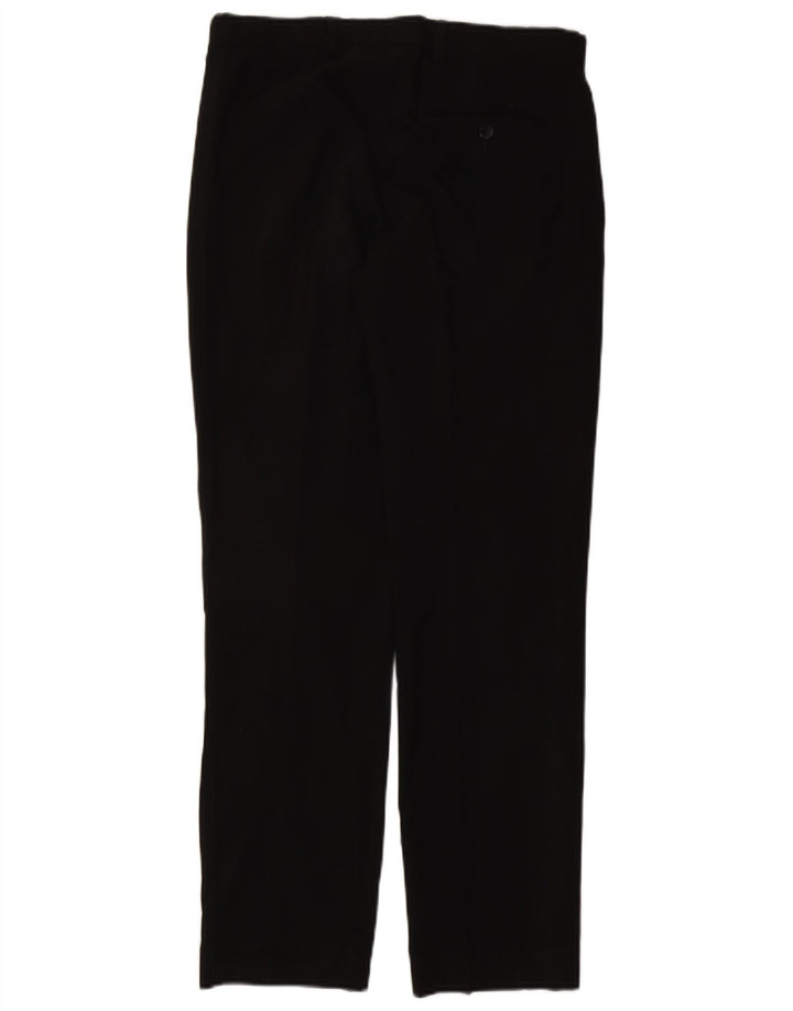 Pantaloni da abito vestibilità regolare da uomo Marks & Spencer W32 L31 poliestere nero