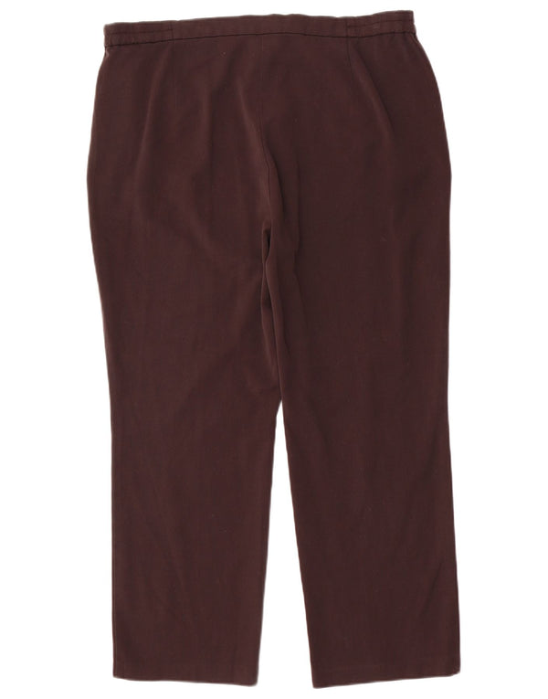 MARKS & SPENCER Pantaloni chino slim fit da donna UK 14 Large W34 L26 Marrone
