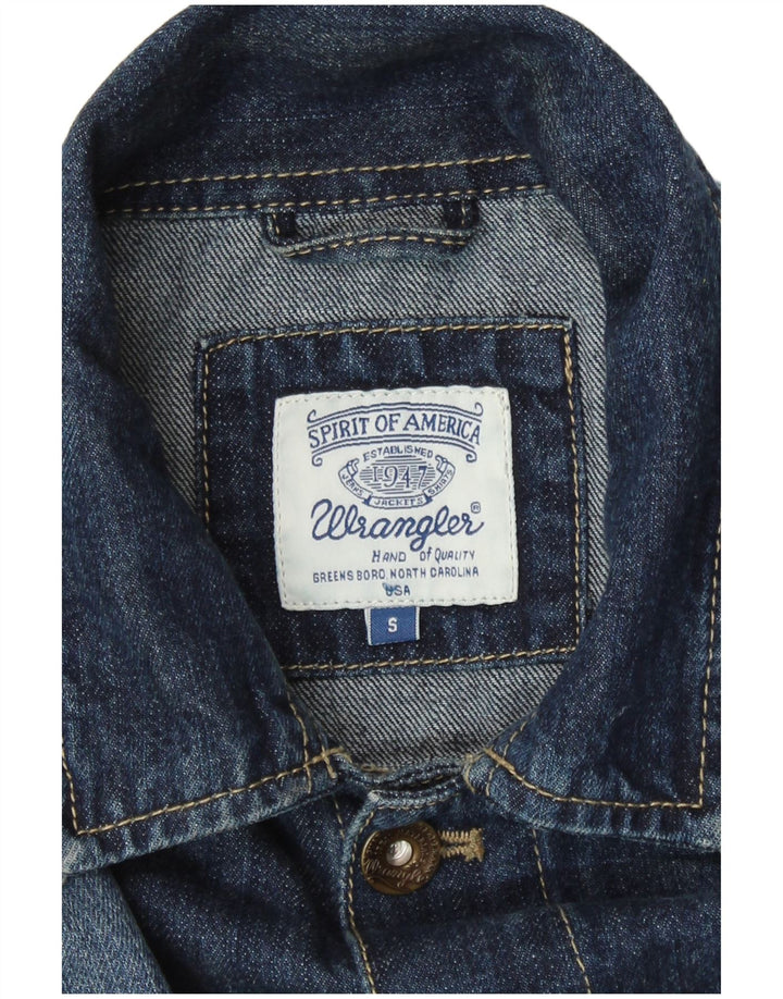 Giacca di jeans da uomo Wrangler UK 36 piccola in cotone blu navy