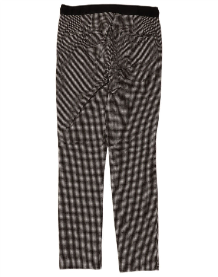 Pantaloni corti slim da donna Zara medi W28 L25 viscosa a quadretti neri