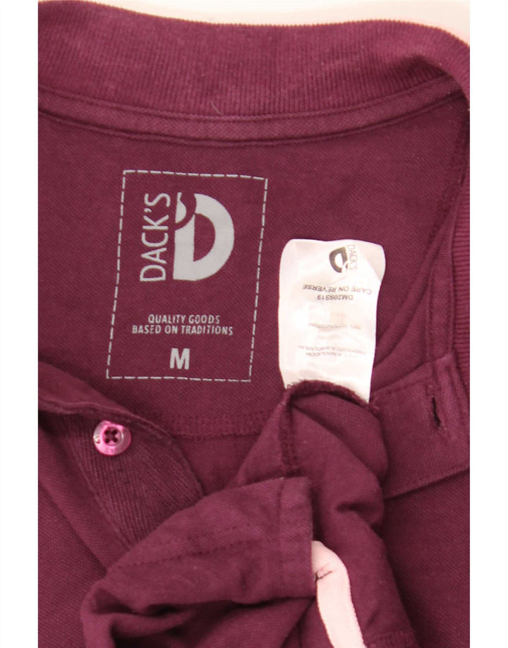 Polo da uomo Dack's in cotone bordeaux medio