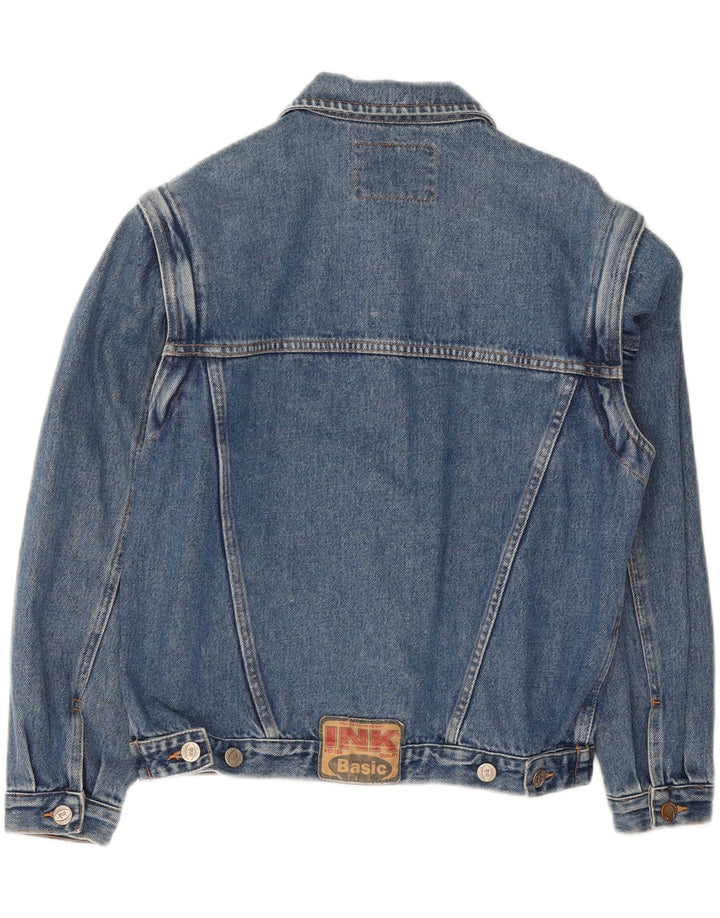 BASIC Boys Denim Jacket 11-12 Years Large Blue Cotton Vintage Basic and Second-Hand Basic from Messina Hembry 
