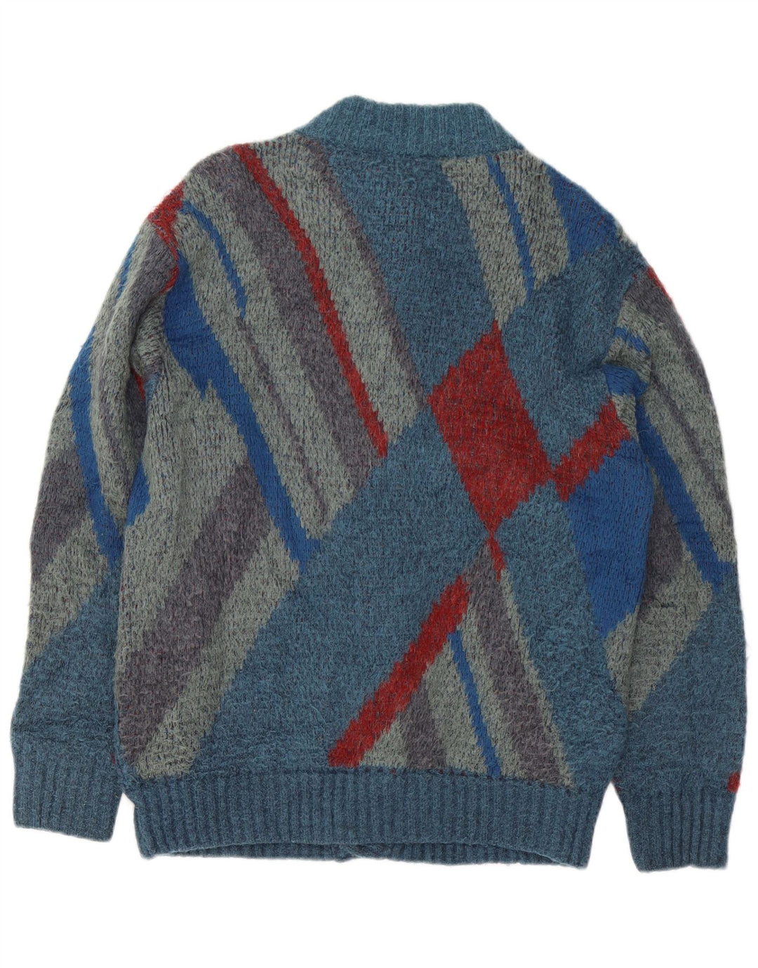 Maglione Cardigan Uomo Maglificio IT 48 Acrilico geometrico Blu Medio