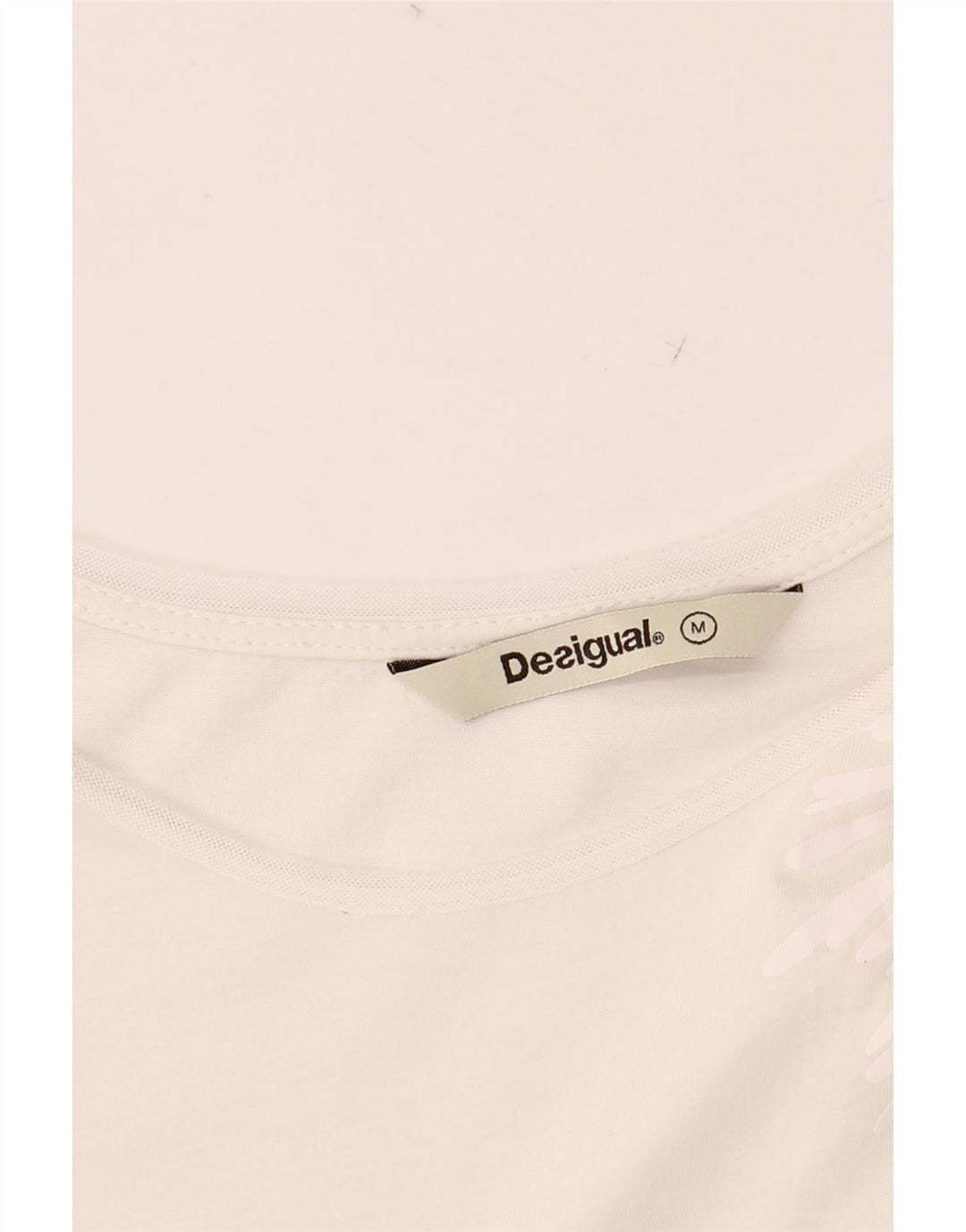 DESIGUAL Camicetta grafica da donna Top UK 12 Medio Bianco geometrico