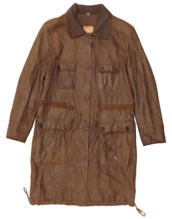 Cappotto In Pelle Donna Conbipel IT 46 Large Kaki