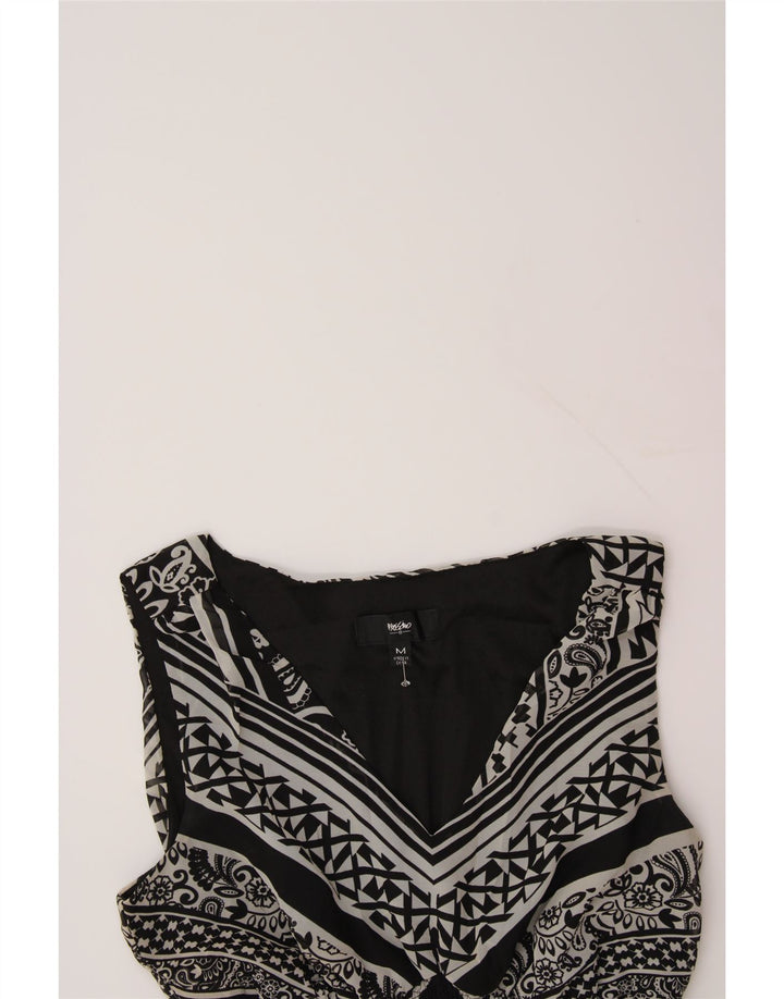 MOSSIMO Womens Abstract Pattern Sleeveless Sheath Dress UK 12 Medium Black Vintage Mossimo and Second-Hand Mossimo from Messina Hembry 
