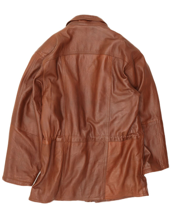 Lavorazione Artigiana Giacca in pelle da uomo UK 44 2XL Pelle marrone