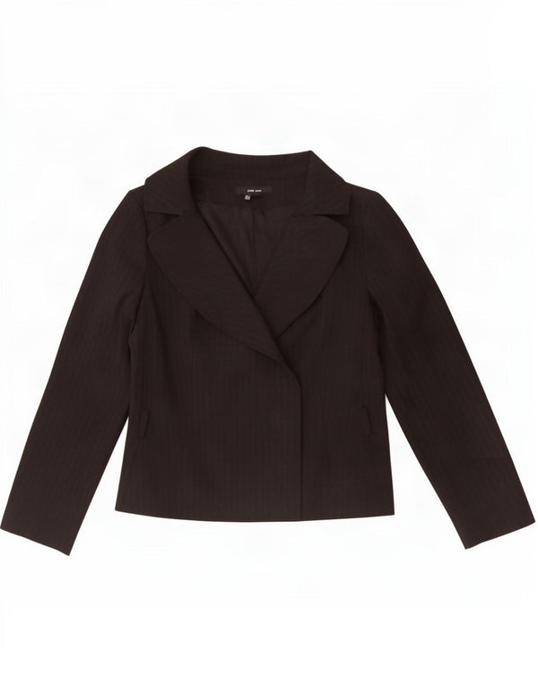 Giacca blazer da donna Zara UK 14 poliestere a righe nere grandi