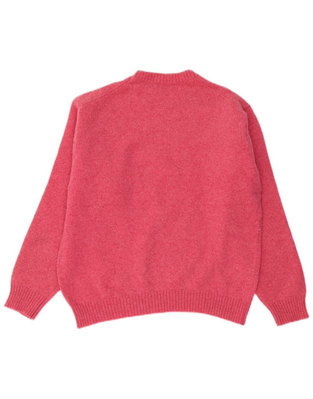 Maglione maglione girocollo da donna Benetton UK 14 grande rosa