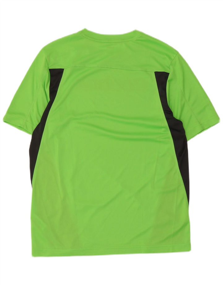 T-shirt grafica da uomo Reebok Top in poliestere color block verde medio
