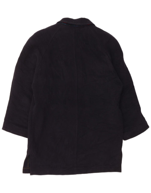 PIERRE CARDIN Cappotto da uomo UK 40 Large Blu Navy Cashmere