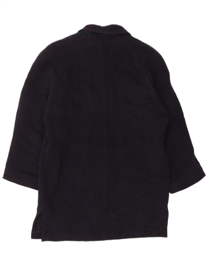 PIERRE CARDIN Cappotto da uomo UK 40 Large Blu Navy Cashmere