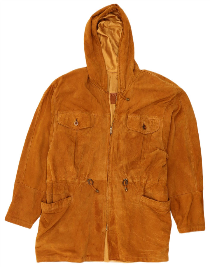 Giacca in pelle scamosciata da donna Umberto Olivieri IT 44 Marrone medio