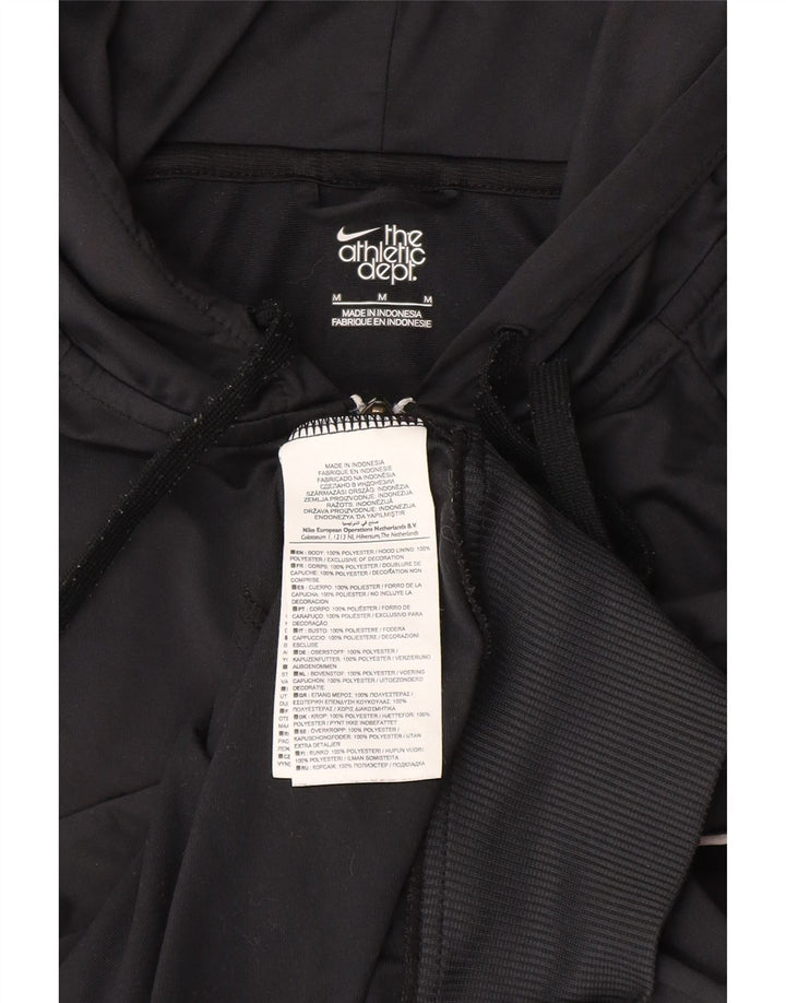 Felpa con cappuccio e zip da donna Nike UK 14 poliestere nero medio