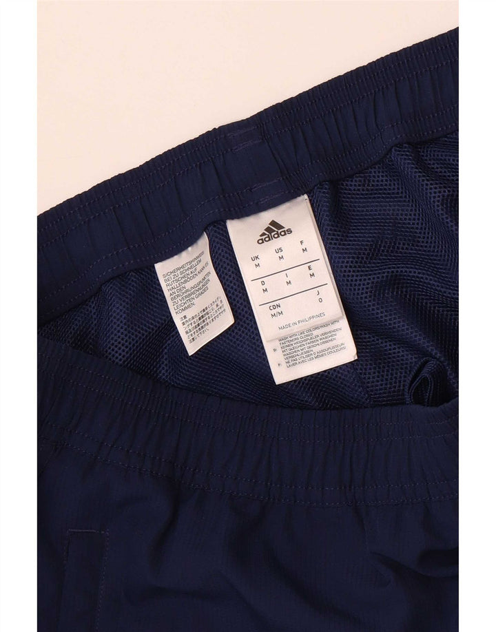 Pantaloni da tuta Adidas Climalite da uomo medi in poliestere blu navy