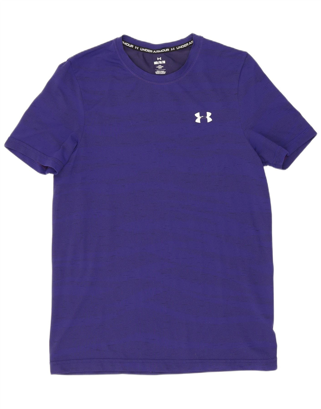 T-shirt da uomo Under Armour Top medio a righe blu navy