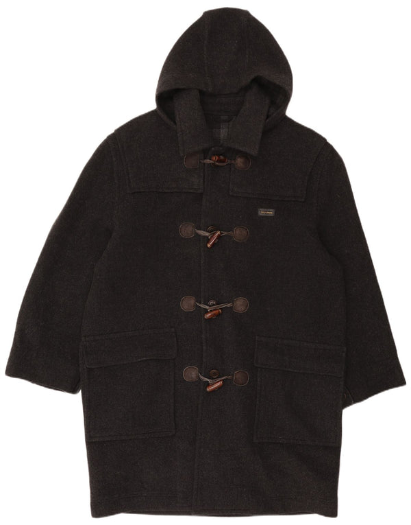 Paul & Shark Mens Hooded Duffle Coat UK 40 Large Grey Wool