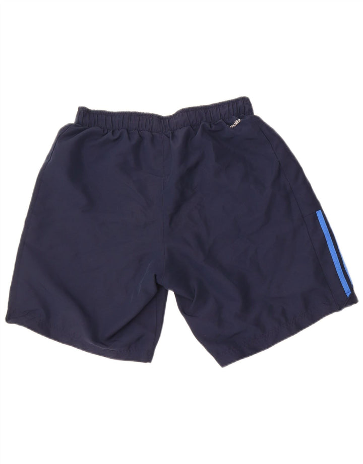 Pantaloncini sportivi Adidas Climalite da uomo medi in poliestere blu navy